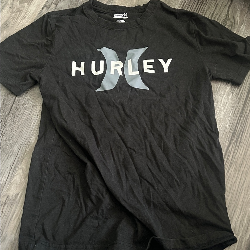 Hurley Black Tee with Gray Logo